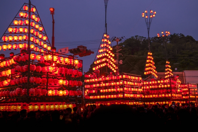Nihonmatsu Lantern Festival, salah satu festival musim gugur di Jepang.