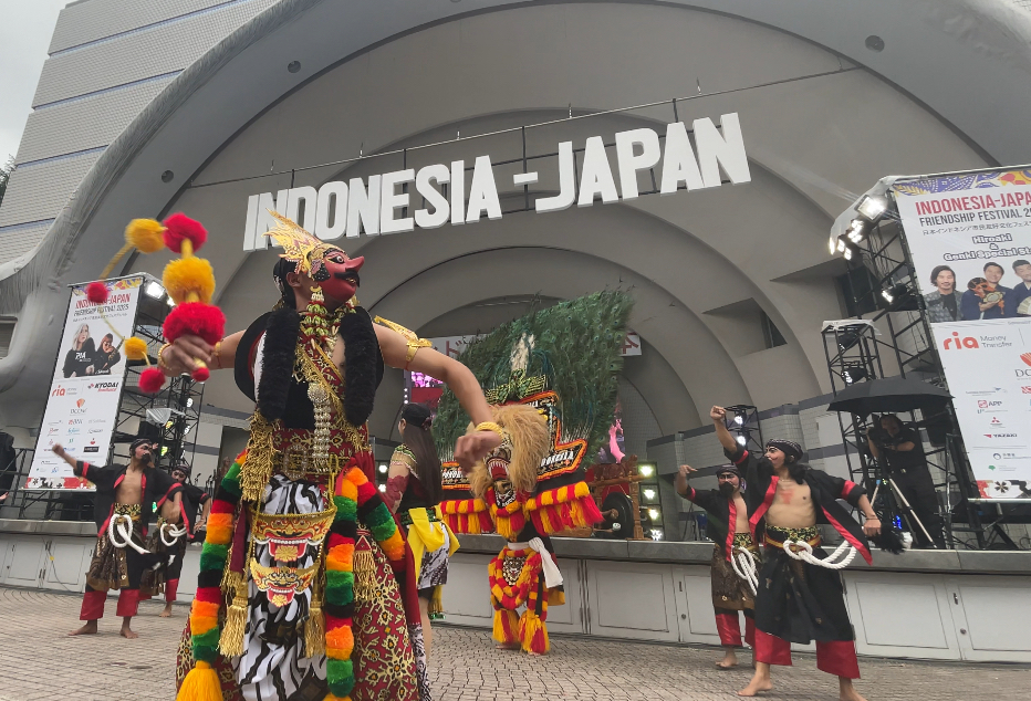 Tampilan reog Ponorogo di Tokyo, memeriahkan Indonesia Japan Friendship Festival 2025.
