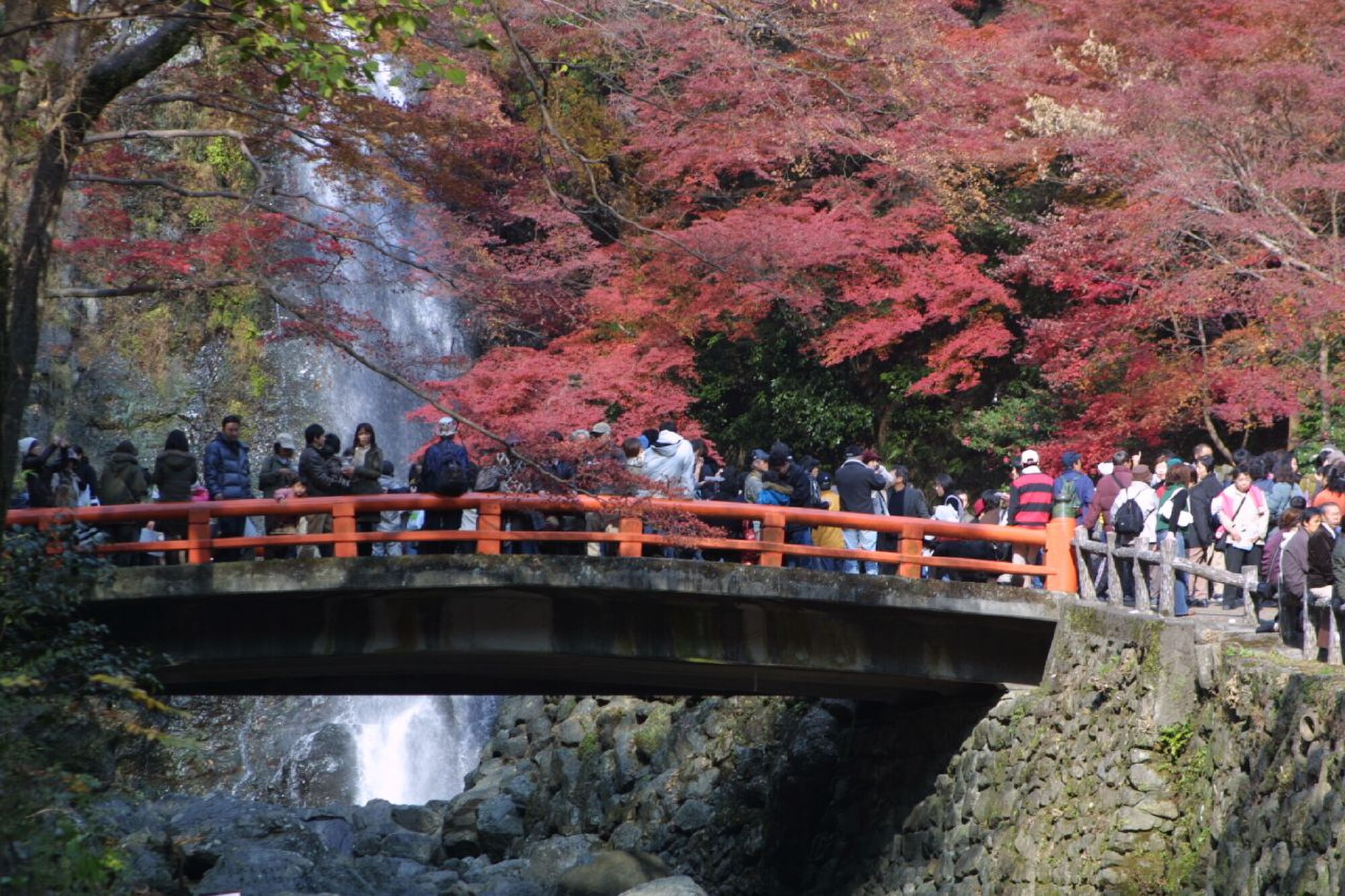 Air Terjun Minoh (juga dikenal sebagai Minoh-no-taki atau Minoh-otaki) di Minoh, Prefektur Osaka, Jepang.