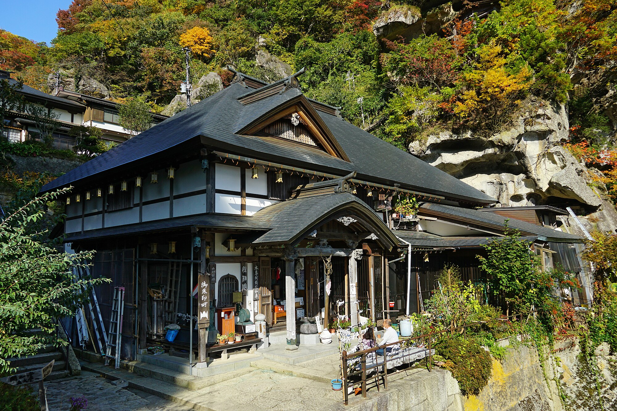 Di Yama-dera di Yamagata, Prefektur Yamagata, Jepang.