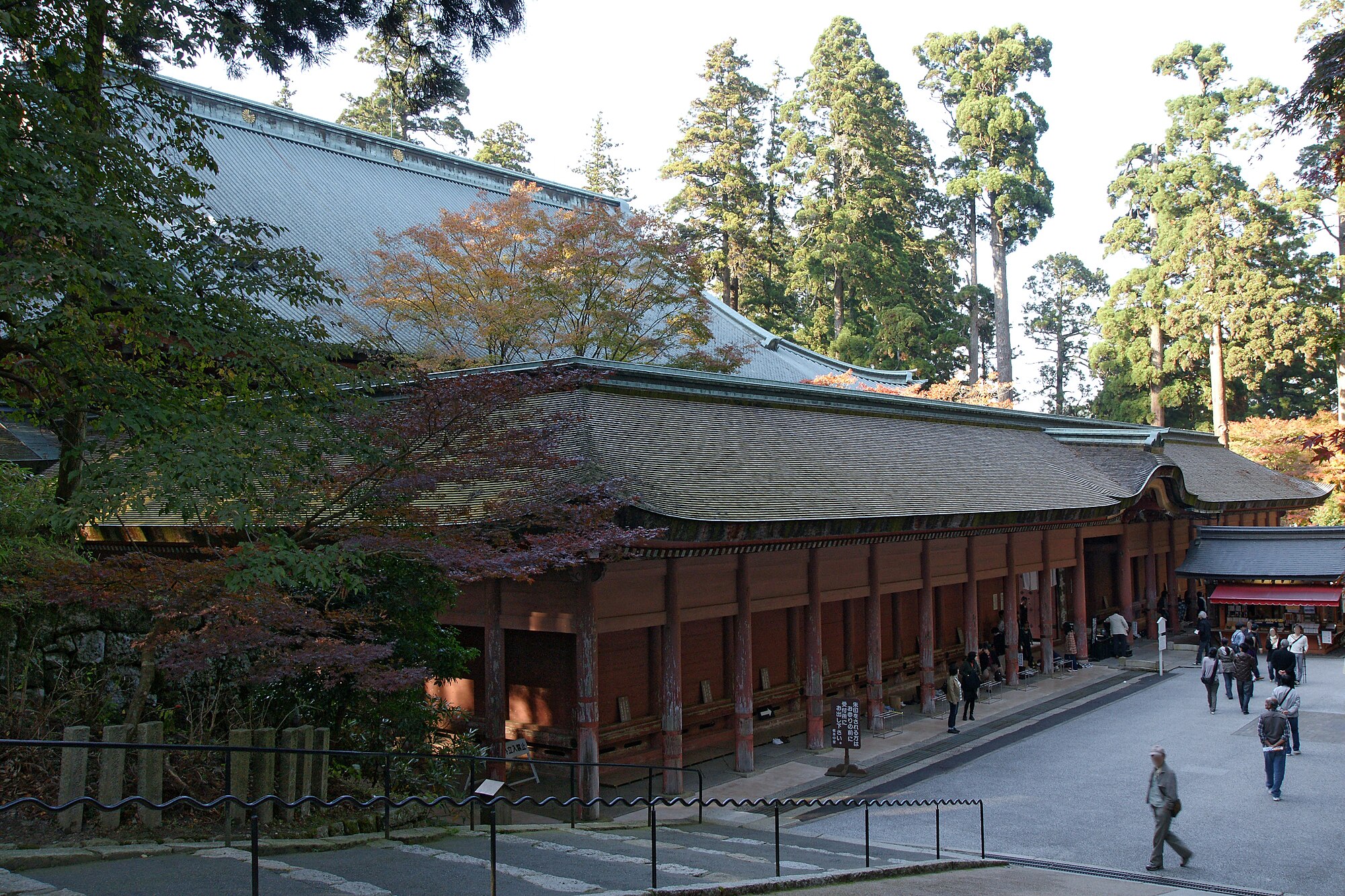 Konponchudo dari Kuil Buddha Enryakuji (Benda Bersejarah Nasional Jepang), Otsu, Prefektur Shiga, Jepang. Bangunan ini dibangun kembali pada tahun 1642.