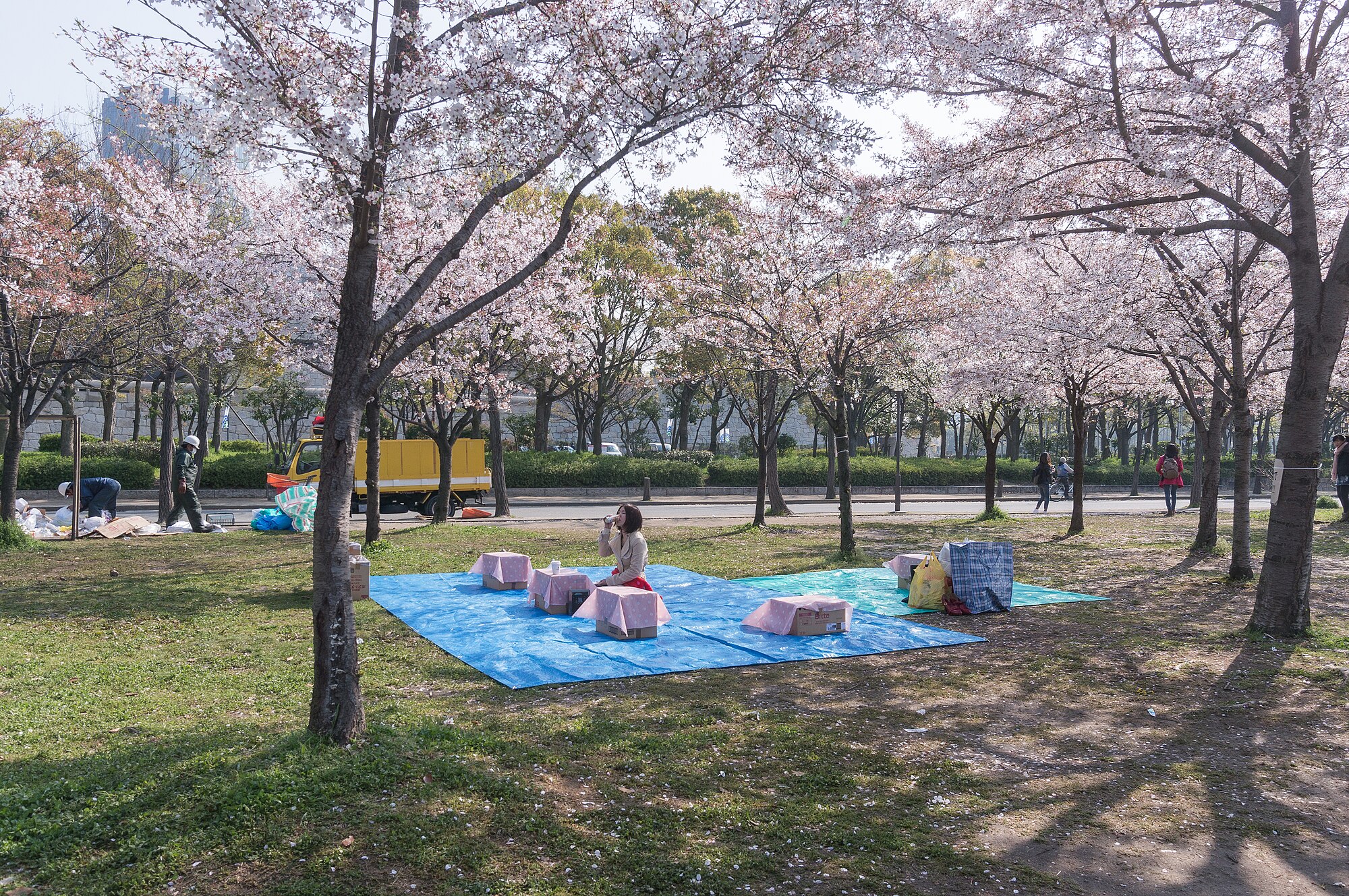 Taman Kastil Osaka, Prefektur Osaka, Jepang.