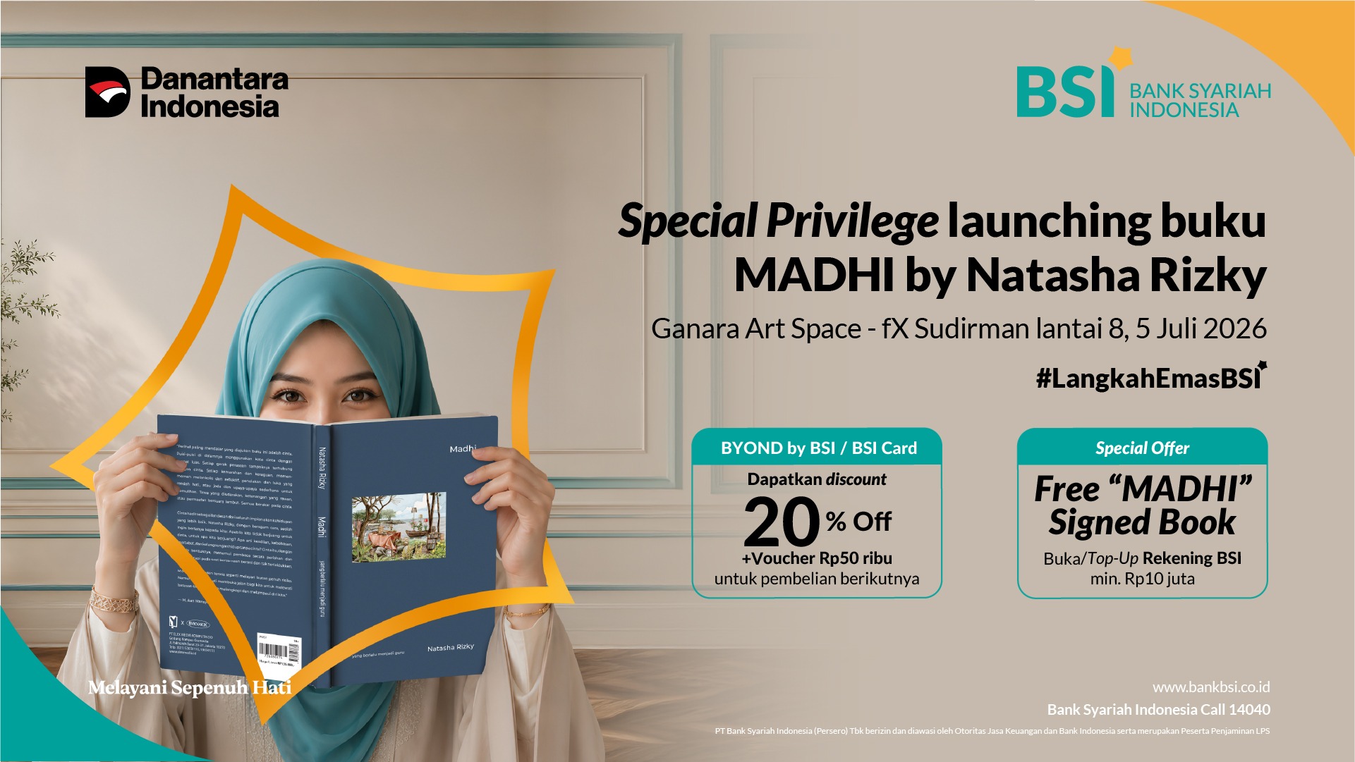 Promo BSI - Grand Launching Buku Puisi "Madhi" by Natasha Rizky