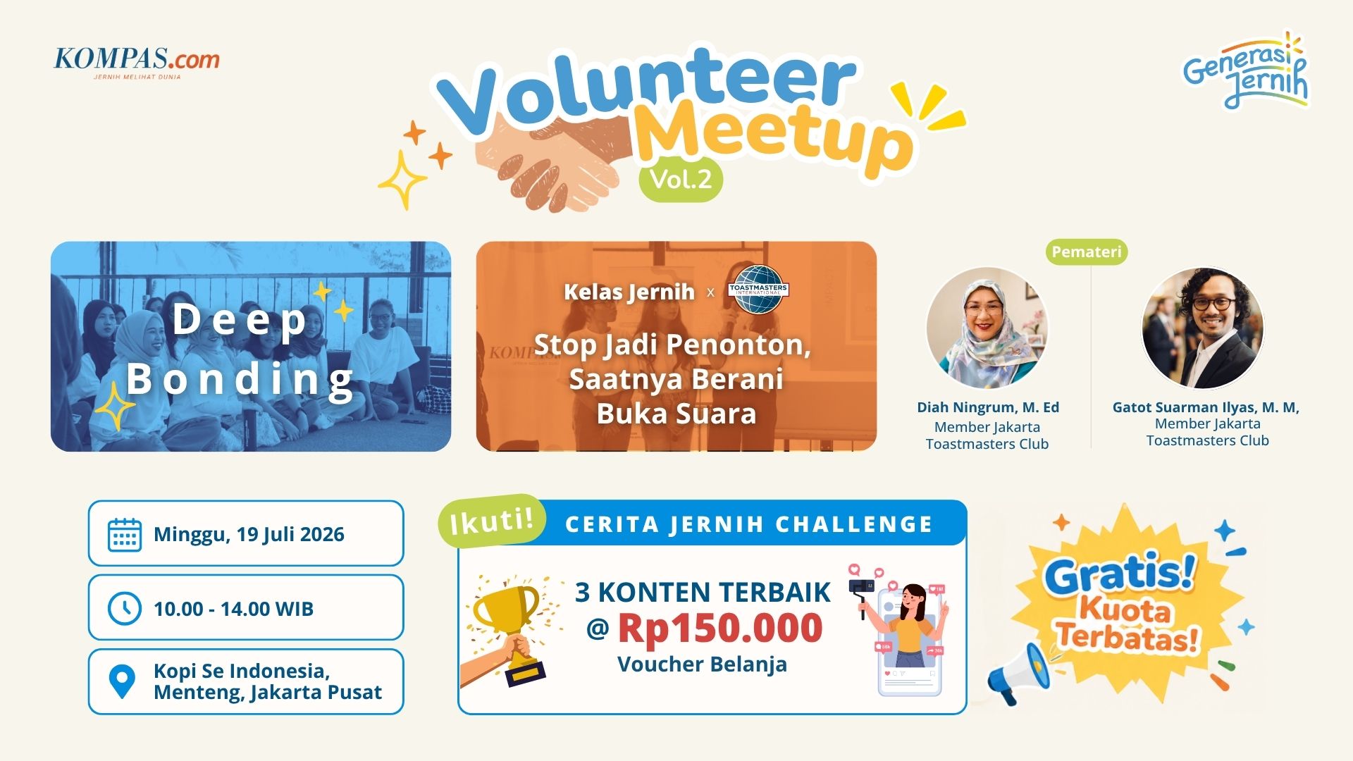 Volunteer Meetup Vol-3 Generasi Jernih