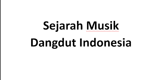 sejarah musik dangdut indonesia