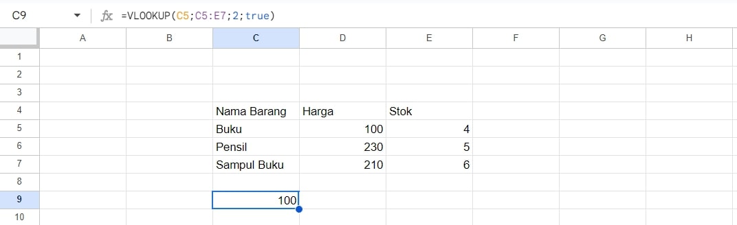 Fungsi Vlookup 