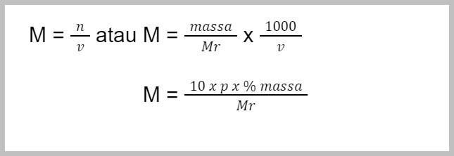 Rumus Molaritas