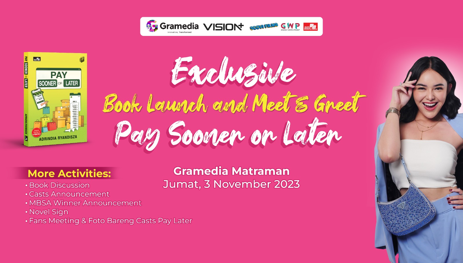 Press Release Exclusive Book Launch dan Meet & Greet Pay Later