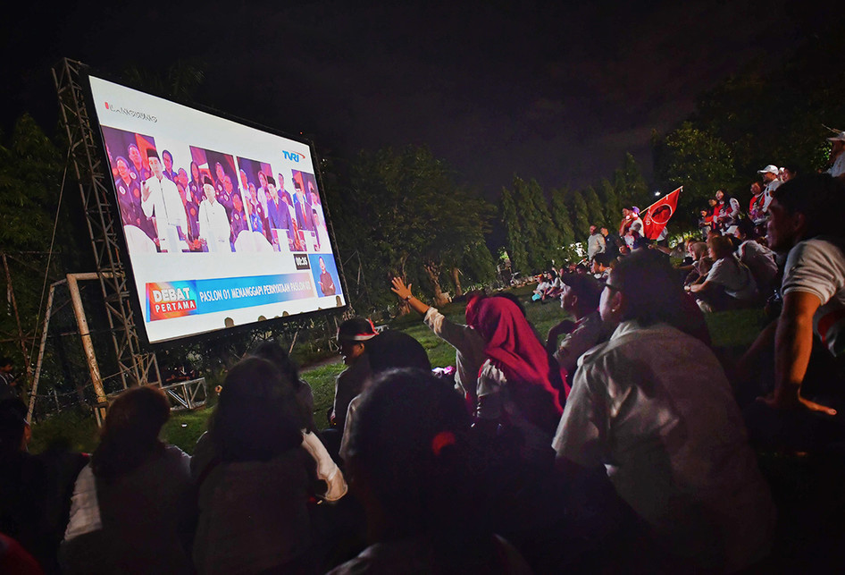 Antusiasme Nobar Debat Capres 2019