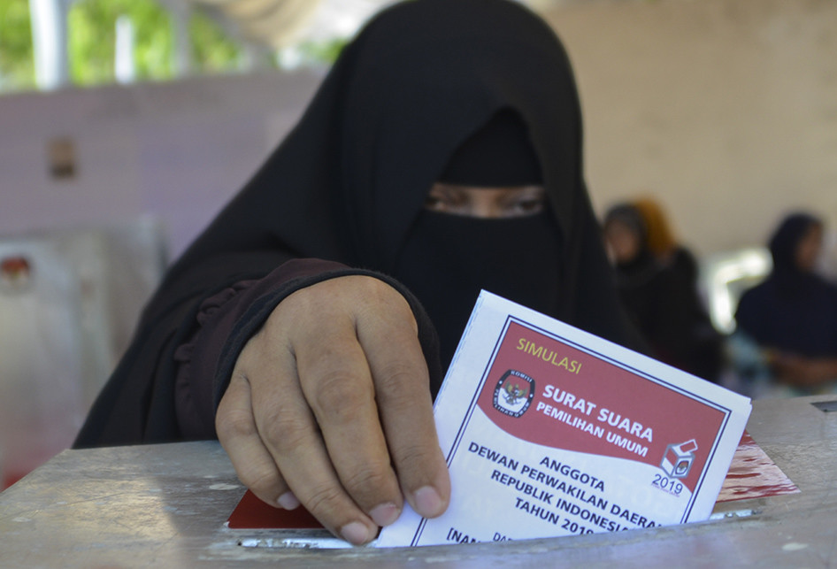 Simulasi Pemilu 2019 di Banda Aceh 