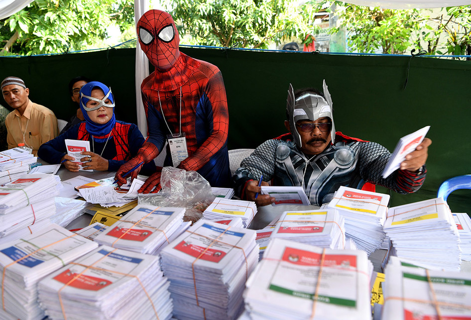 TPS Unik Semarakkan Pemilu 2019, Bertema Budaya hingga ''Super Hero''