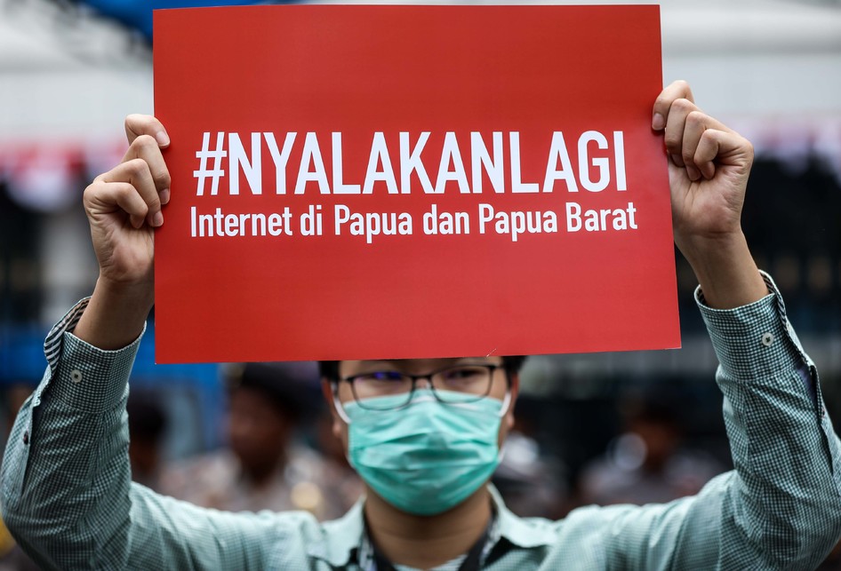 Aktivis Demonstrasi Pemblokiran Internet di Papua