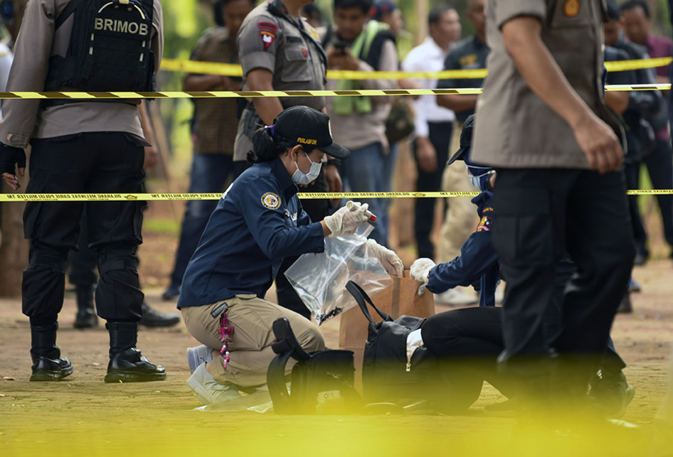 Situasi Pascaledakan di Kawasan Monas