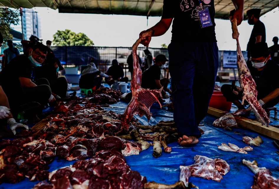 Sembelih Hewan Kurban Saat Idul Adha