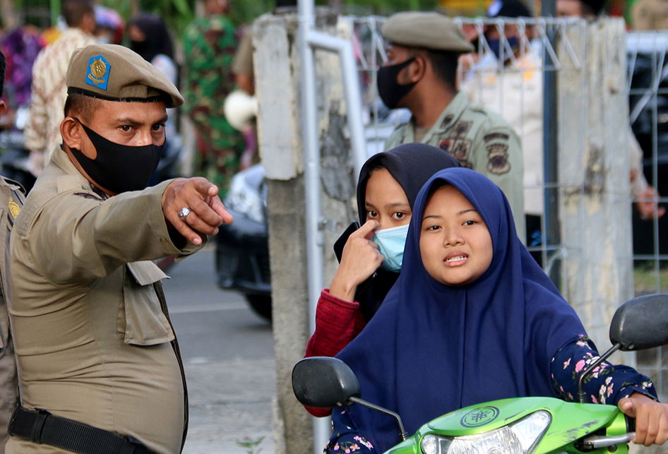 Razia Masker di Banda Aceh