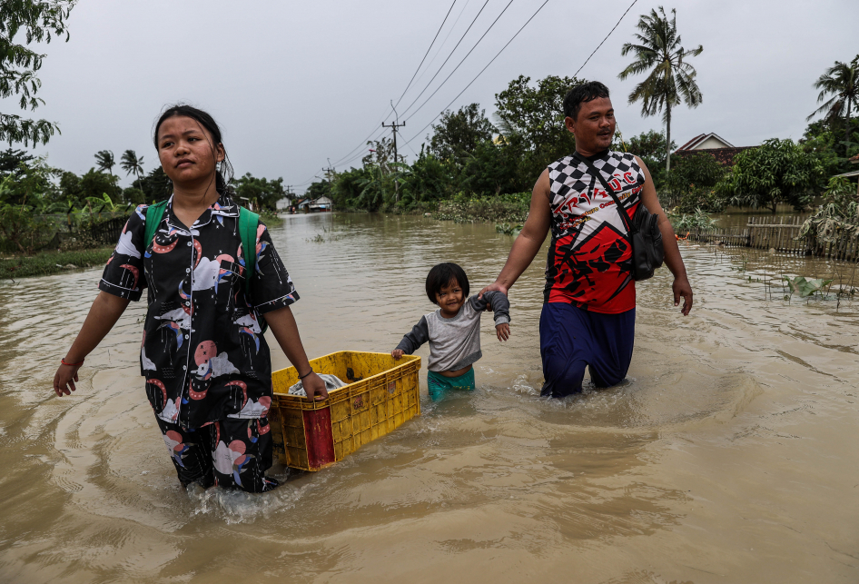 Banjir di Desa Karangligar Karawang