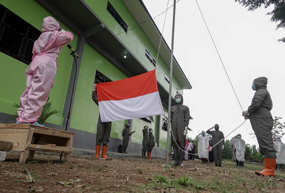 Upacara Bendera HUT Ke-76 RI di Tengah Pandemi