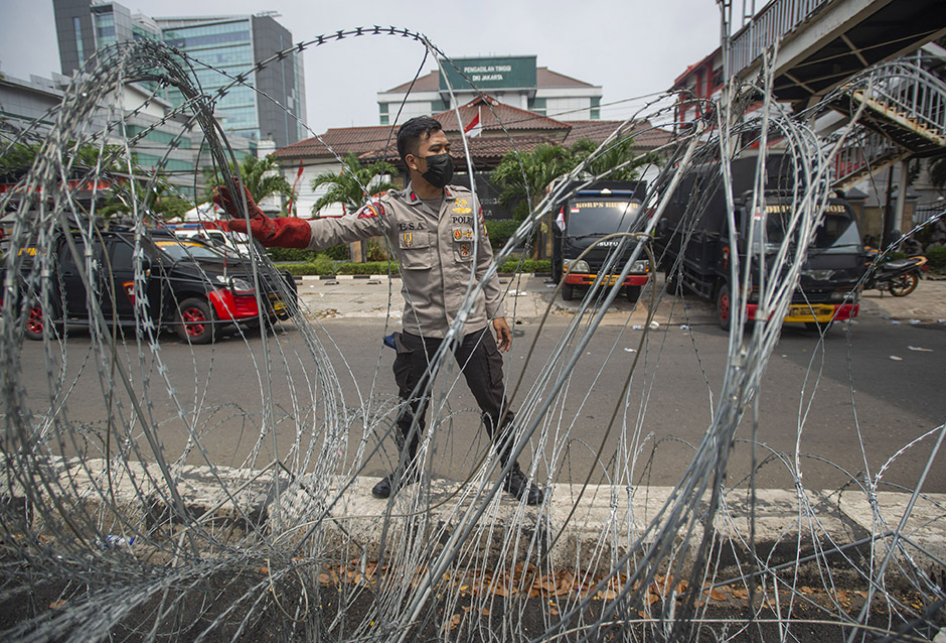 Pengamanan Sidang Putusan Banding Rizieq Shihab