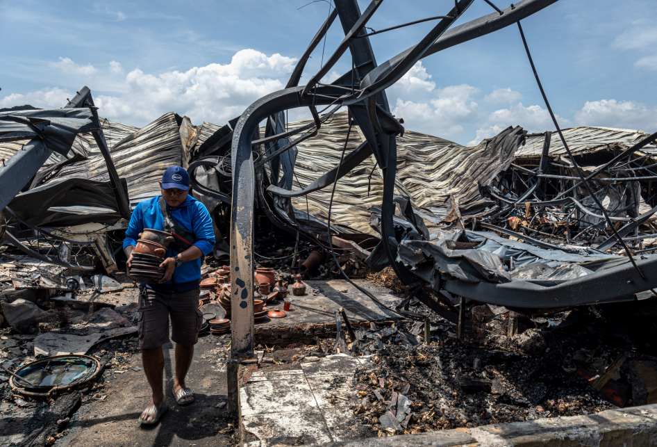 Kebakaran Kompleks Relokasi Pasar Johar Semarang