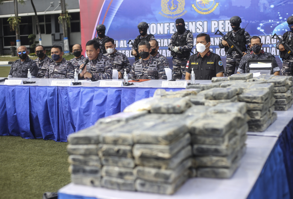 TNI AL Gagalkan Penyelundupan Kokain 179 Kg