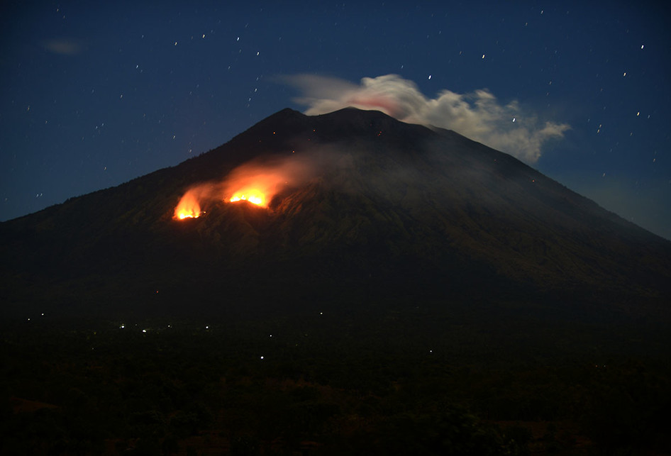 Kebakaran Akibat Erupsi Gunung Agung