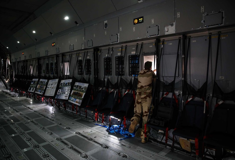 Kabin pesawat angkut militer Airbus A400M buatan Perancis.