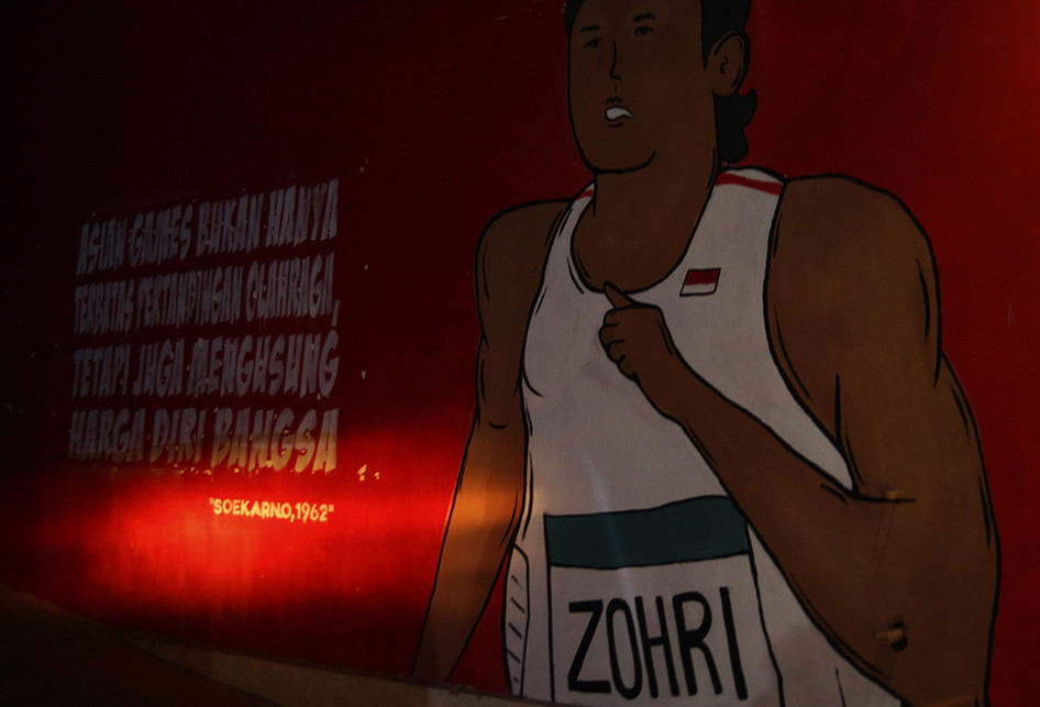 Mural Ekspresi Para Pahlawan Olahraga